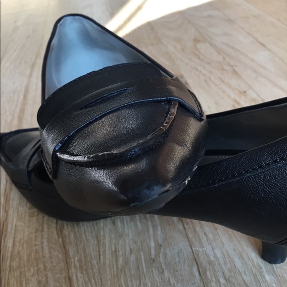 Coach Black Leather Winnie Pumps Sz8.5 - Picture 4 of 6